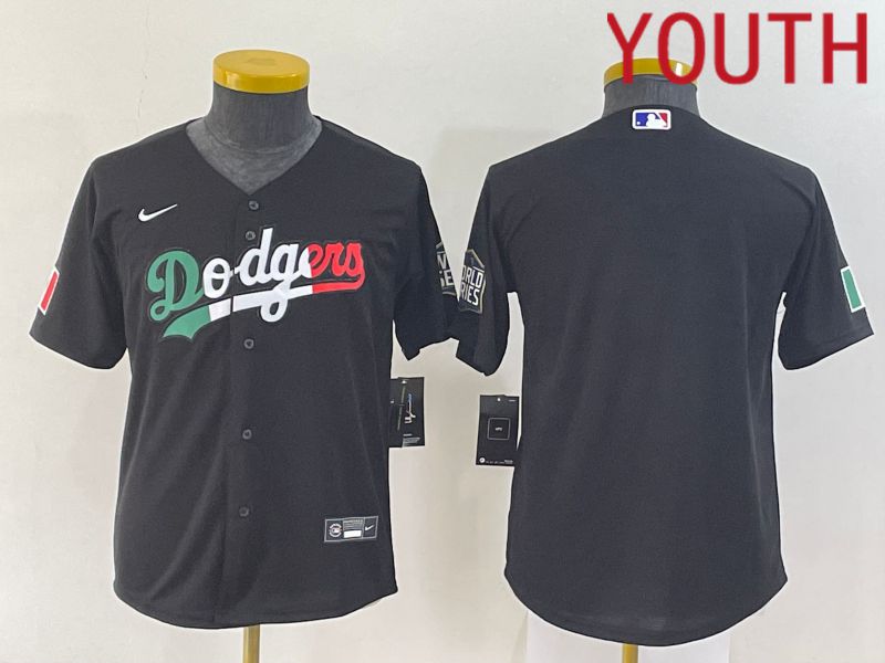 Youth Los Angeles Dodgers Blank Black Nike 2022 MLB Jersey2